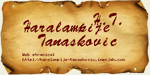 Haralampije Tanasković vizit kartica